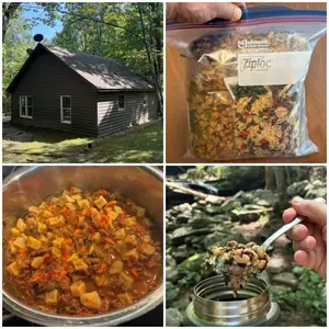 Dehydrated cabin cuisine.