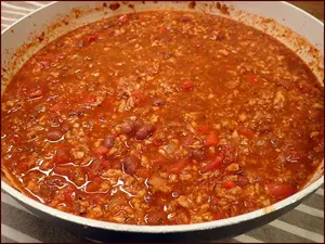Backpacking Chili on the stove.