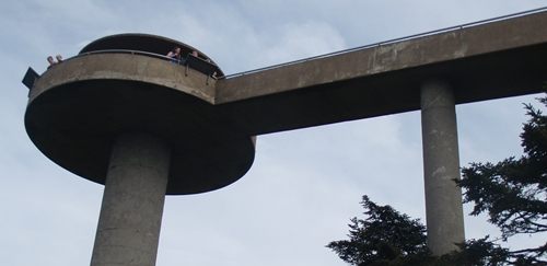 Clingmans Dome Tower, highest point on the Appalachian Trail at 6,643 feet. Great Smoky Mountains National Park, Appalachian Trail