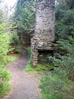 Old rock chimney on the Appalachian Trail, Roan Highlands