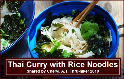 Backpacking Recipe: Thai Curry with Rice Noodles