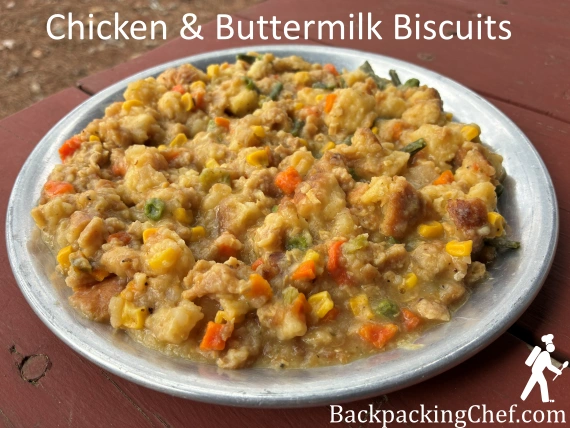 Rehydrated Chicken & Buttermilk Biscuits.
