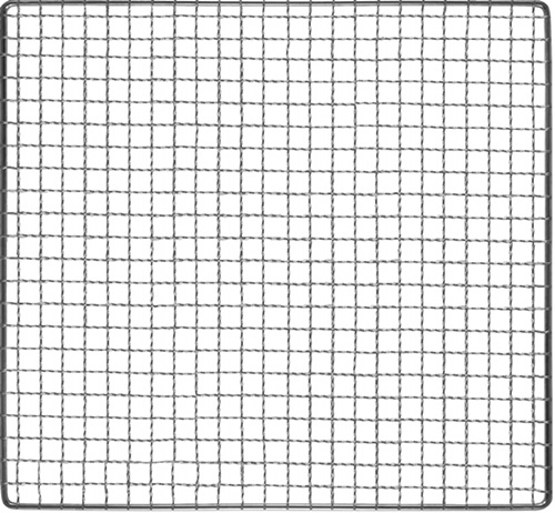 Cosori dehydrator tray has stainless steel wire framework. Size: 13" x 12" = 156 square inches.