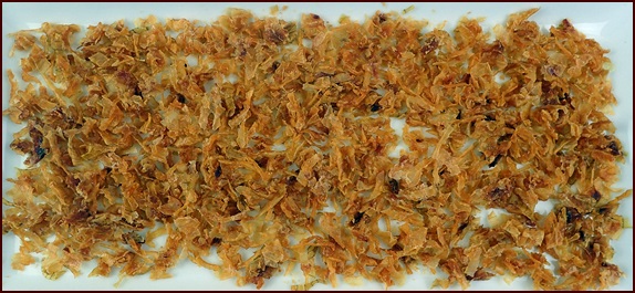 Dehydrated caramelized onions.