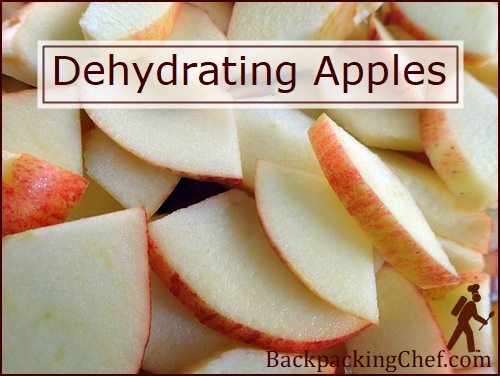 Dehydrating Apples. Sliced for the dehydrator.