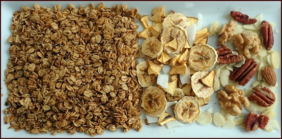 Homemade granola trail mix.