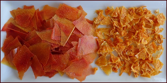 Raspberry-Mango Smoothie with Orange Ingredients.