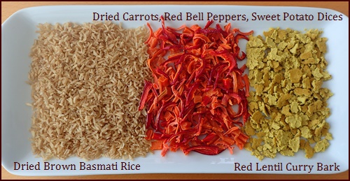 Dehydrated Red Lentil Curry with Basmati Rice & Vegetables