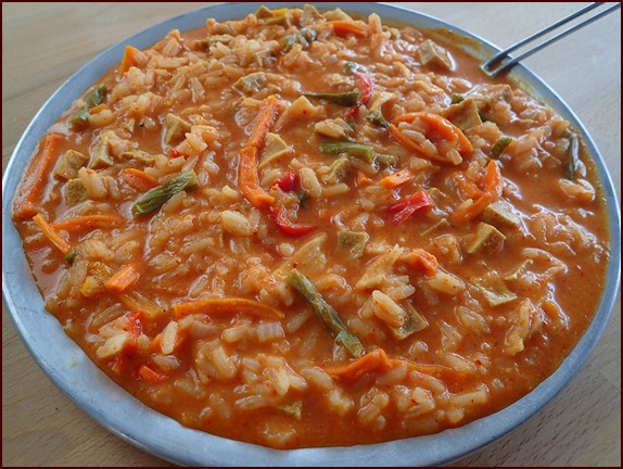 Rehydrated Thai Red Curry with Tofu.