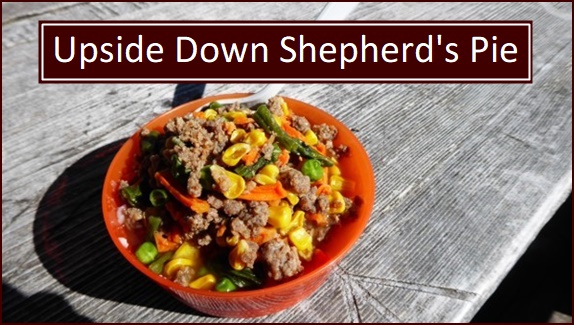 Backpacking Recipes: Upside Down Shepherd's Pie.