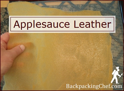 Cooked applesauce fruit leather.
