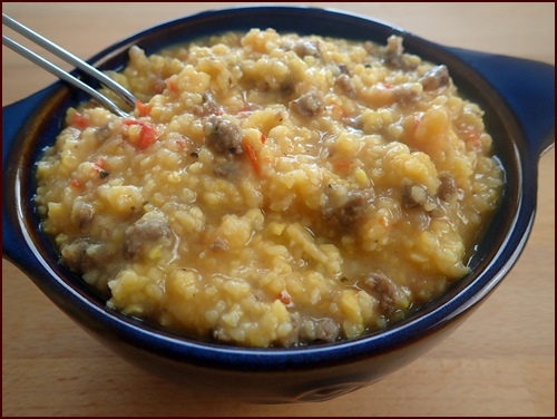 Backpacking Breakfast: Country-Style Grits & Sausage