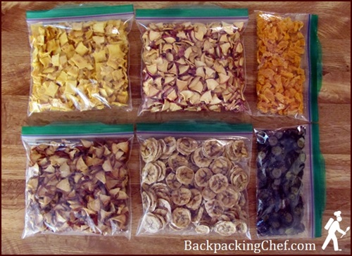 Dehydrated Fruit for 6-day Backpacking Trip.
