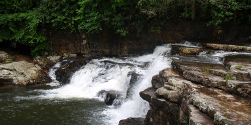 Backpacking Water Source: Dismal Creek Falls, Appalachian Trail, Virginia.