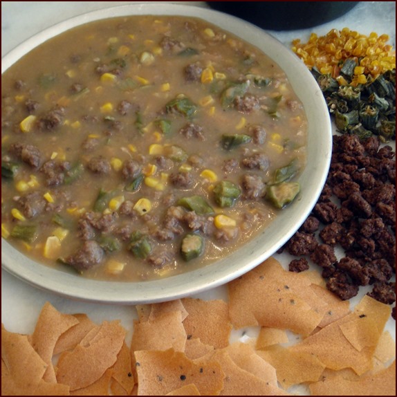 Barbecue potato bark stew.