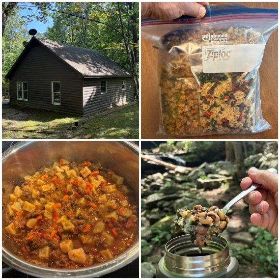 Dehydrated cabin cuisine. Dehydrated cabin cuisine.