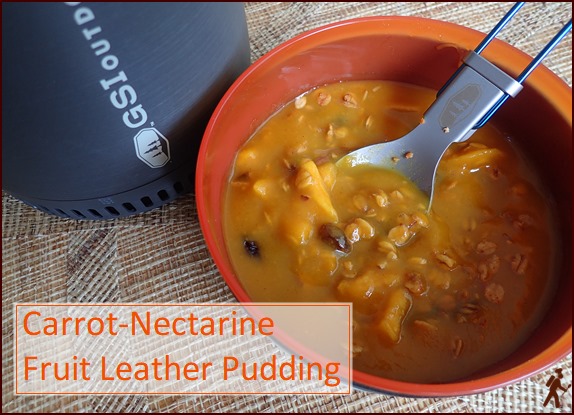 Carrot-Nectarine Fruit Leather Pudding.