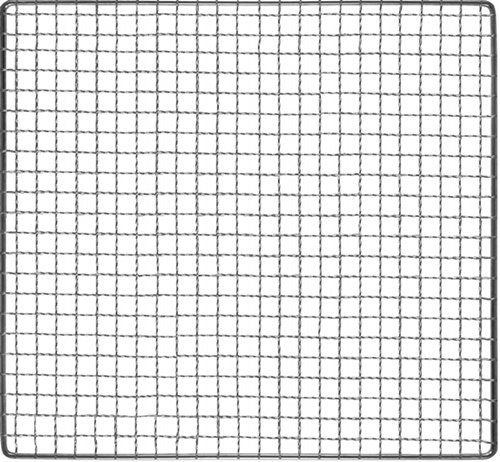 Cosori dehydrator tray has stainless steel wire framework. Size: 13" x 12" = 156 square inches.