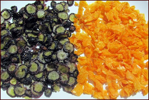Dehydrated Grapes and Oranges