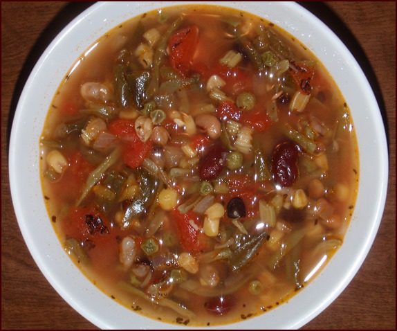 Rehydrated Vegetable Bean Soup.