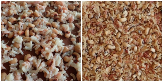 Dehydrating Hoppin' John.