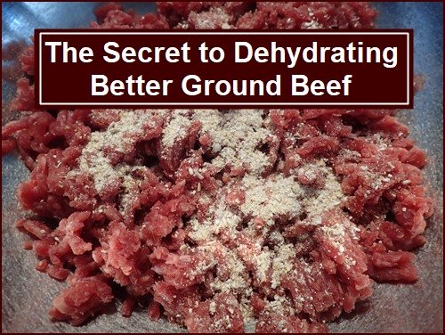 Dehydrating Meat: The Secret to Dehydrating Ground Beef is to add Breadcrumbs.