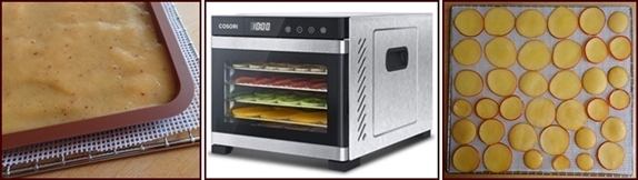 Accessories for dehydrating nectarines & nectarine fruit leather.