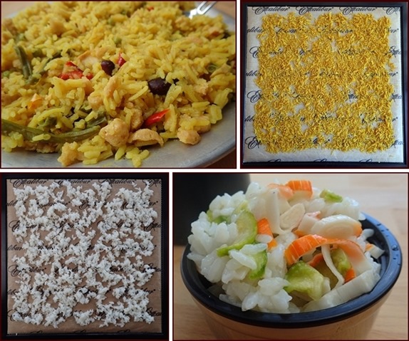 Dehydrating rice and using it to make delicious backpacking meals.