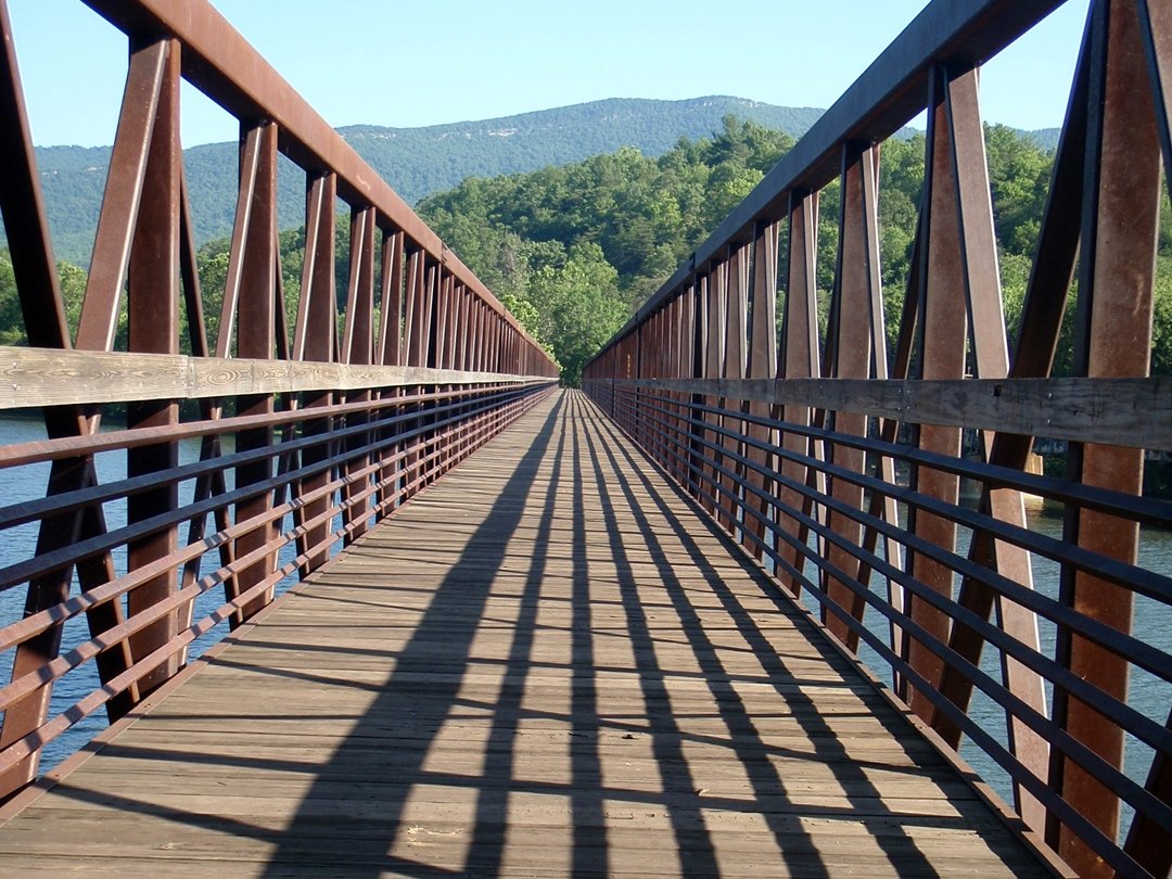 Bridge over the James River, Appalachian Trail, Virginia.