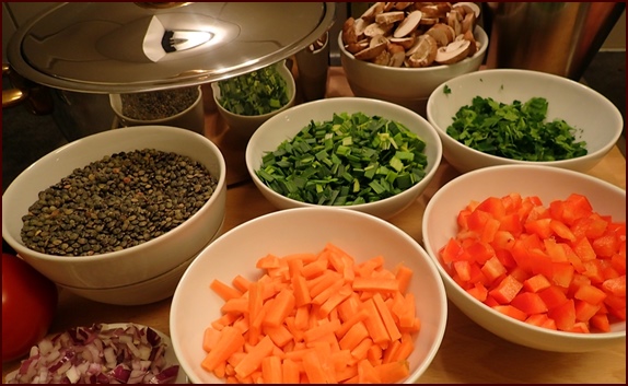 Green Lentil Stew Ingredients.