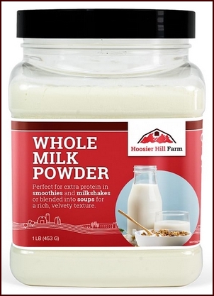 Hoosier Hill Farms Whole Milk Powder.