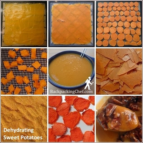 Dehydrating Sweet Potatoes: Baked, boiled, blended, chips, niblets, bark, pudding, soup. The possibilities are endless.