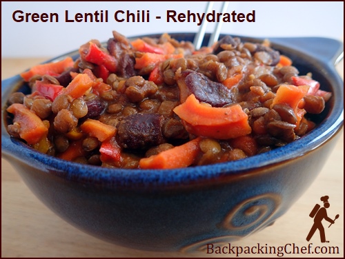 Backpacking Recipe: Green Lentil Chili