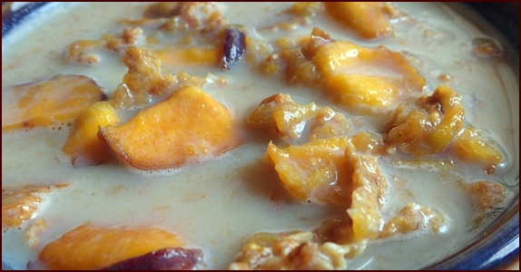 No-cook backpacking breakfast: Peach Crunch Breakfast.