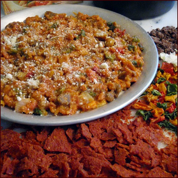 Pasta Marinara with Beef & Peppers