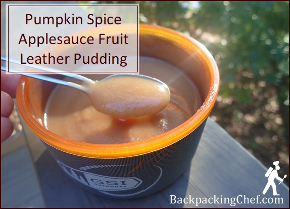 Rehydrated pumpkin spice applesauce fruit leather.