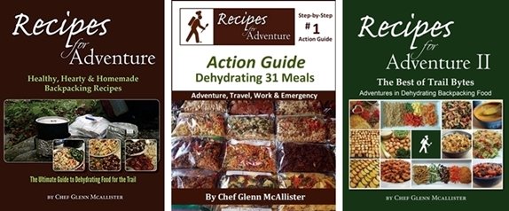 Any of the recipes in the Recipes for Adventure books can be used to make dehydrated thermos meals.