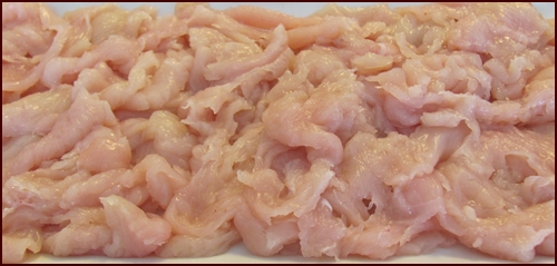 Tenderized chicken ready to be pressure cooked.