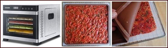 Tomato sauce leather dehydrator accessories.