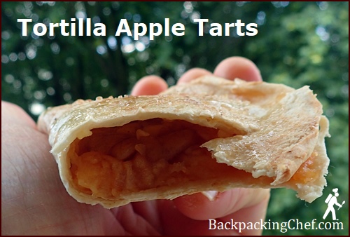 Tortilla Apple Tart made with Dehydrated Apples.